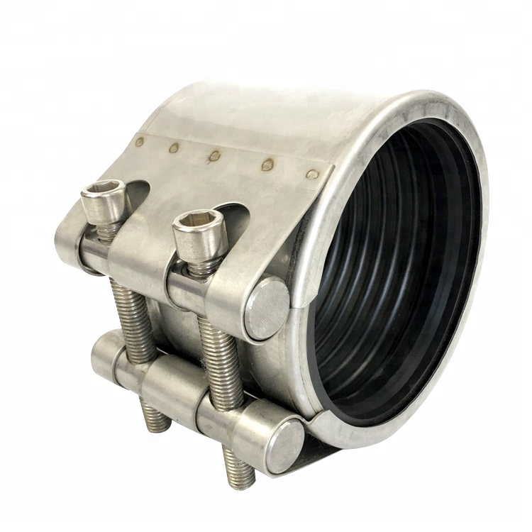 4 In. X 3 In. Long 1-Bolt IPS Pipe Repair Clamp, Stainless Steel