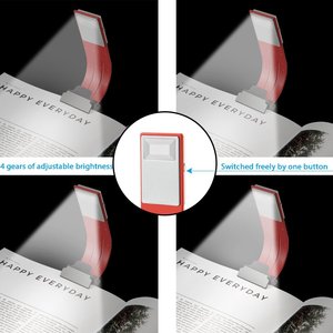 2 en 1 — lampe de lecture <span class=keywords><strong>Flexible</strong></span> à LED, en plastique, avec pince et marque-page - Product Image 3