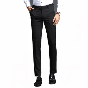 Spring And Autumn Men'S Pure Color Trousers Italian Style Middle-Aged Straight Business Casual Men's Pants