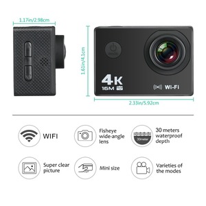 16MP 60fps hd 1080 caméscopes action caméra 4 k dash cam fonction - Product Image 3