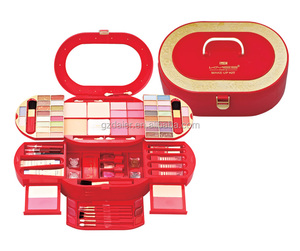 Juego de maquillaje, sombra de ojos, lápiz de cejas, brillo de labios, pincel de maquillaje en polvo, <span class=keywords><strong>Puff</strong></span>, esmalte de uñas con bolsa de maquillaje, Kit de cosméticos - Product Image 1