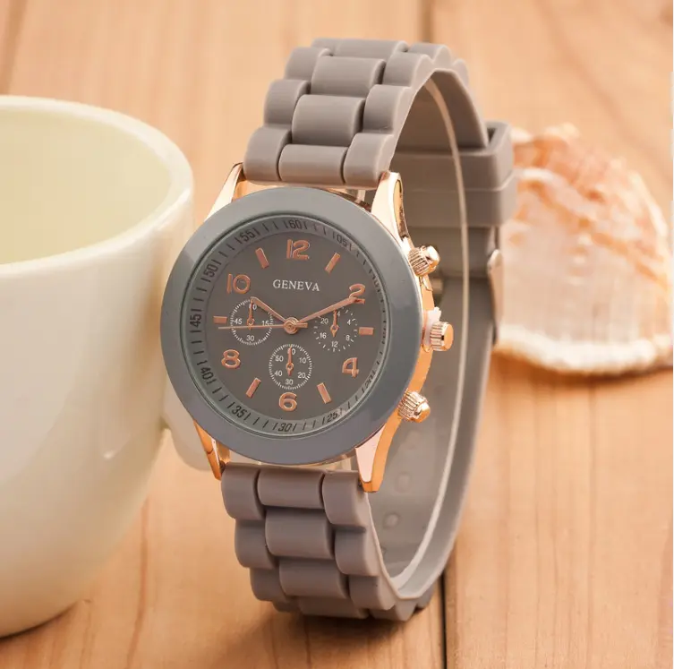 Logo Printing Professional fashion unisex silicone geneva watch