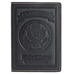 Роскошный держатель для паспорта и билетов из 100% натуральной кожи с рисунком, дорожный кошелек