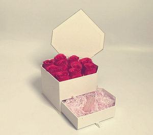 Biểu Tượng Tùy Chỉnh Màu Đen Hình Đồ Trang Sức Sô Cô La Quà Tặng Bao Bì Giấy Các Tông Hoa Hồng Hình Trái Tim Hộp Hoa Với Ngăn Kéo Sang Trọng - Product Image 4