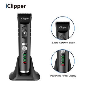 IClipper Display LCD di Ceramica mobile testa di taglio testa di taglio e titanium fissa Cordless Ricaricabile tosatrici elettriche - Product Image 2