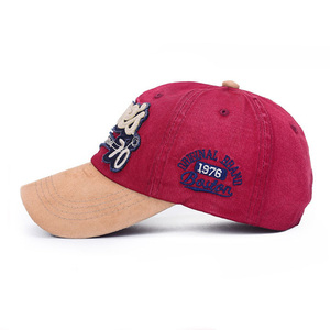 100% algodón logo parche elástico volver suede brim flexfit gorra de béisbol gorra de béisbol de moda - Product Image 5