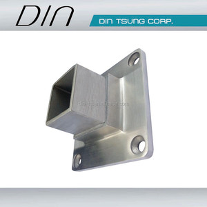 Brida de acero inoxidable para montaje en suelo para barandillas de escaleras, diseño industrial, resistente al óxido - Product Image 6