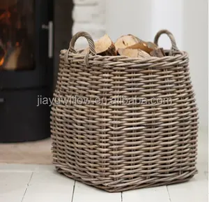 handmade fire log holder wicker log holder wicker holder log basket