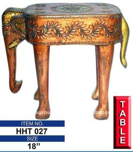 Decorativo elefante in legno di caffè tavoli - Product Image 2