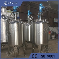 Réservoir de mélange en acier inoxydable Veste Réservoir de chauffage électrique Agitateur Mélangeur Boisson Jus Réservoir de mélange avec agitateur