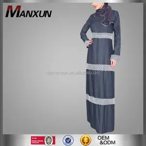 Señoras muslimah maxi vestido de encaje de manga larga para mujer vestidos maxis de encaje