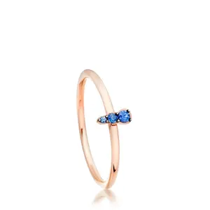 newest fashion mini interstellar blue sapphire tanzanite ring for women