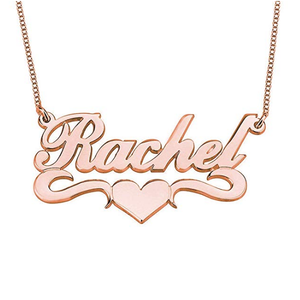 Collana <span class=keywords><strong>con</strong></span> ciondolo dichiarazione personalizzata in oro 18 carati placcato personalizzato qualsiasi nome <span class=keywords><strong>con</strong></span> gioielli collana <span class=keywords><strong>cuore</strong></span> per le donne - Product Image 3