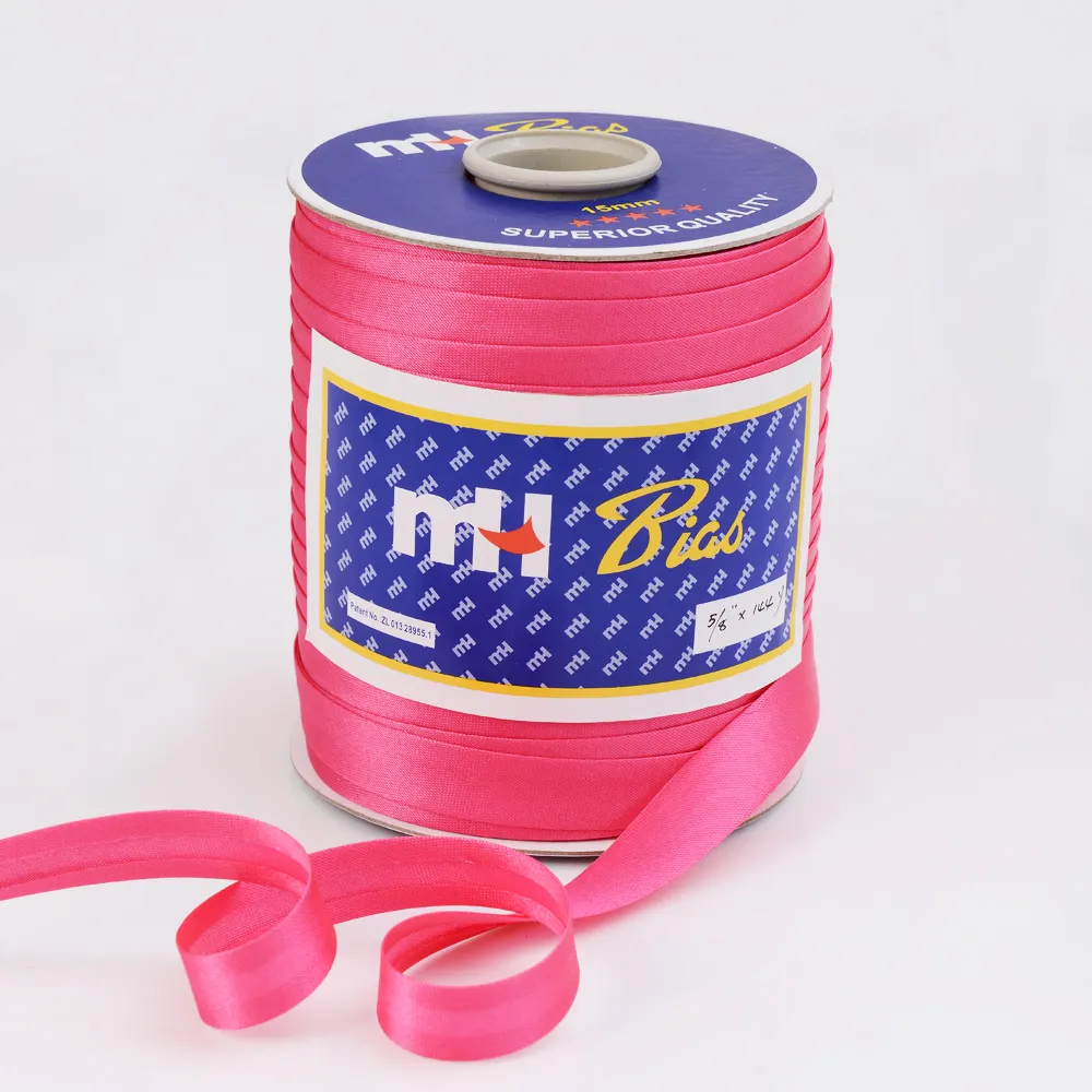 Wholesale Factory Price 5/8 inch 100% Polyester Single Folded Bias Binding Tape Manufacturer for Garment Accessories