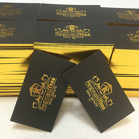 Custom Luxury Black Gold Foil Business Card Printing