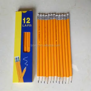12 adet/takım sarı ahşap kalem