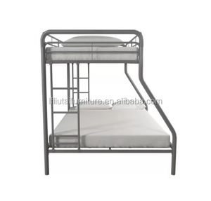 Twin/Full Sturdy Metal Frame with <strong>Ladder</strong> and Safety Rails Metal <strong>Bunk</strong> <strong>Bed</strong> - Product Image 2