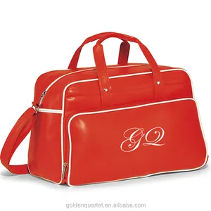 2024 Pu Leather Duffle Bag Custom Gym Sports Duffel Bag Pu Leather Weekender Vintage Duffel Bag Para Homens E Mulheres
