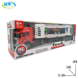 <span class=keywords><strong>Camion</strong></span> <span class=keywords><strong>Giocattolo</strong></span> Telecomandato a Due Piani, Veicolo di Trasporto in Plastica con 3 Scivoli, Piccola Auto con Luci, Scala 1:16, Batteria Alcalina AAA - Product Image 3