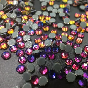 Großhandel Shiny Stone Hotfix Blue Flame Stones Kristall für Kleidung Perlen Strass