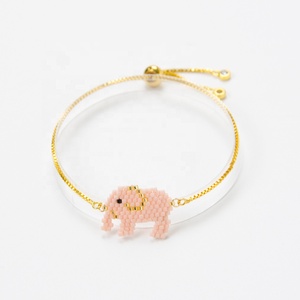 MI-B180210A moyamiya pulsera hecha a mano <span class=keywords><strong>de</strong></span> miyuki delica <span class=keywords><strong>cuentas</strong></span> <span class=keywords><strong>de</strong></span> semilla <span class=keywords><strong>de</strong></span> elefante <span class=keywords><strong>de</strong></span> oro <span class=keywords><strong>de</strong></span> acero inoxidable ajustable - Product Image 2