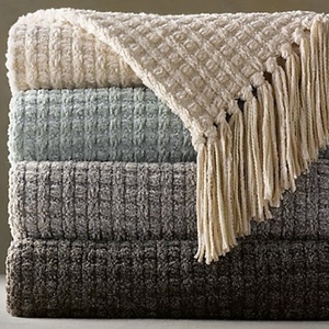 Ruang Dicelup Akrilik, Selimut Chunky Berumbai Boucle, 100% Anyaman Selimut Akrilik - Product Image 6