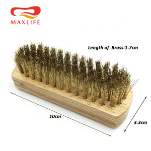<span class=keywords><strong>Brosse</strong></span> à chaussures en cuir suédé avec manche en bois, <span class=keywords><strong>brosse</strong></span> en fil de cuivre, <span class=keywords><strong>brosse</strong></span> en cuivre pour le nettoyage avec manche en bois - Product Image 2
