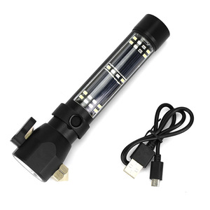 Auto Taschenlampe Solar betriebene taktische Taschenlampe Multifunktions-Outdoor-Auto LED-Taschenlampe mit 2000mAh Batterie - Product Image 4