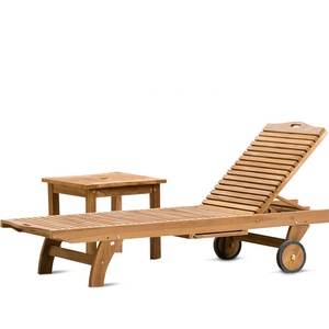 Extérieur mobilier d'extérieur chaise de repos en bois de plage bain de soleil - Product Image 4