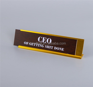 Tam Giác Kim Loại Văn Phòng Bảng Đăng Chủ Nhôm Bàn Tên Tấm - Product Image 6