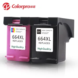 Colorpro chip reset to full level ink cartridge for 664 664XL remnaufactured ink cartridge