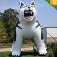 vivid inflatable husky dog animation for yard garden decoration