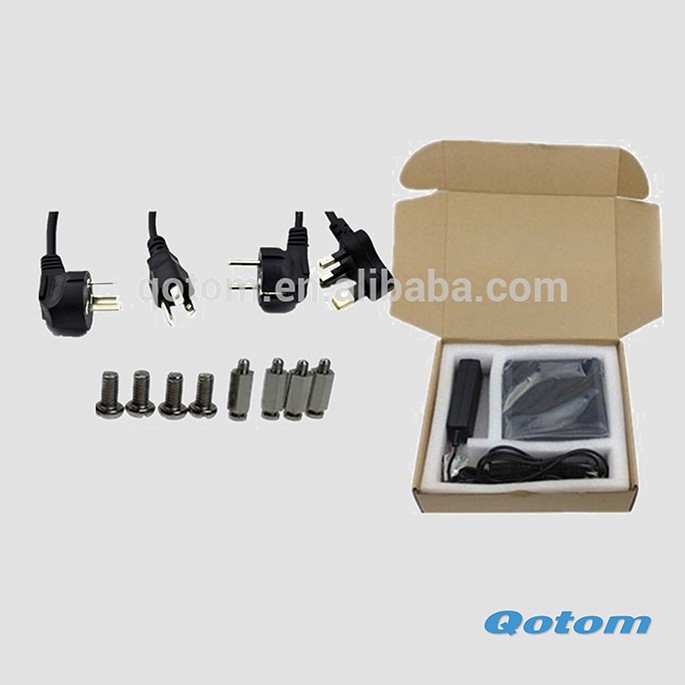 2015 plus petit PC de bureau X86 Mini PC Qotom-Q100N avec C1037U Dual Core 1.86 Ghz CPU 2 GB RAM 8 GB SSD linux ordinateur tv