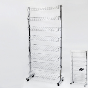 Estante de exhibición de zapatos creativo elegante con revestimiento blanco de metal de 6 niveles para sala de estar y uso hospitalario - Product Image 2