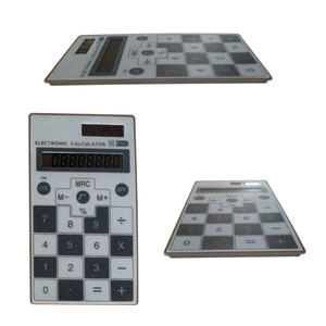 Cadeau de calculatrice électronique super mince à touche tactile en plastique durable - Product Image 1