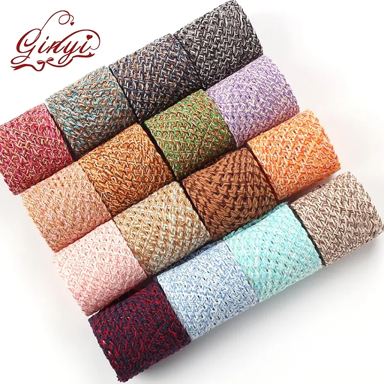 Fita com laço de preço baixo, grosso, suave, qualidade de merceria & clássico, 5/8 polegadas (15mm), correia jacquard, poliéster/nylon