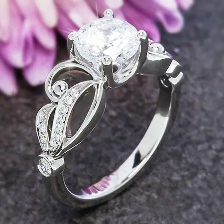 Glamour Women Latest Jewelry 925 Silver Plating Cubic Zircon Luxury Finger Engagement Ring