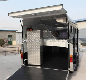2025 Bekende Op Maat Gemaakte Glasvezel Paard Gooseneck Trailer Met Woonruimte 3800Kg Payload 2 As Te Koop - Product Image 5