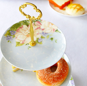 Ensemble de supports à gâteaux vintage <span class=keywords><strong>en</strong></span> céramique royale, support à gâteaux à 3 étages avec assiettes pour mariage - Product Image 6