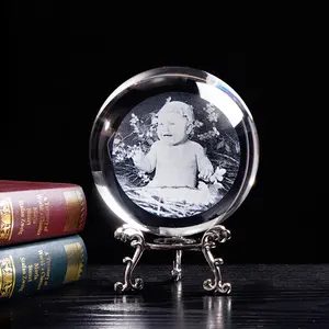 Personalized Crystal Glass Photo Ball Customized Laser Engraver Crystal Glass Globe