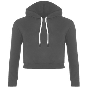 El último diseño al por mayor de las mujeres con capucha sudadera llanura de manga larga sudadera - Product Image 2