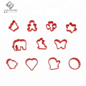Shengchu Eco-Friendly Plastic <strong>Cookie</strong> Mold 12 Pieces Various <strong>Shapes</strong> for DIY Creativity Kid-Friendly <strong>Cookie</strong>/Dough/Toast <strong>Cutter</strong> - Product Image 1