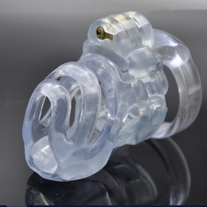 <span class=keywords><strong>CB6000</strong></span> En Plastique Mâle Dispositif De Chasteté Anneau de Pénis Bite Cages comprend 4 taille Anneaux - Product Image 4