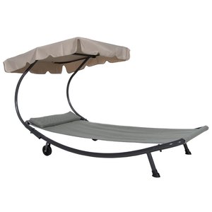 <span class=keywords><strong>Tumbona</strong></span> de playa al aire libre Muebles de exterior Chaise Lounge <span class=keywords><strong>Hamaca</strong></span> Cama con parasol y ruedas - Product Image 2