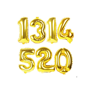 Number Balloon for Party <strong>Decoration</strong> Wholesale Price 16inch <strong>Gold</strong> Silver <strong>Black</strong> Red Foil Inflatable Helium Ballon - Product Image 6