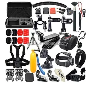 2017 mejor Venta profesional Kit de accesorios para Gopros y otras Cámaras de acción conjunto