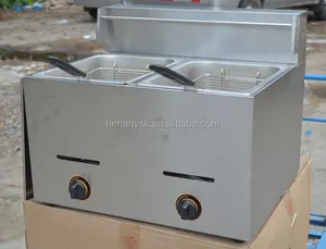 20L <span class=keywords><strong>2</strong></span>槽式ガスフライヤー ポテトチップス製造に人気 安価版 チップス製造機 - Product Image 3