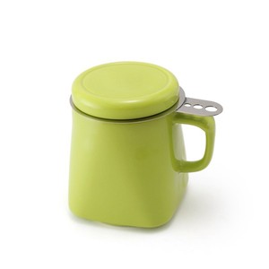 400cc Cuadrado <span class=keywords><strong>verde</strong></span> taza de té <span class=keywords><strong>con</strong></span> tapa y sistema de infusión para el aniversario - Product Image 1