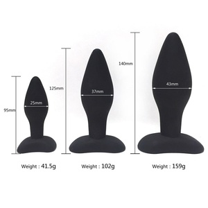 アマゾンホットセラー3個アナルプラグセットシリコンセックスアナルプラグセット - Product Image 1