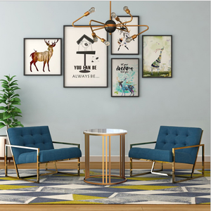 Chaise d'appoint en acier inoxydable doré, canapé simple pour la maison, l'hôtel, le restaurant, la détente, <span class=keywords><strong>fauteuil</strong></span> en tissu pour le salon, <span class=keywords><strong>vente</strong></span> chaude - Product Image 2